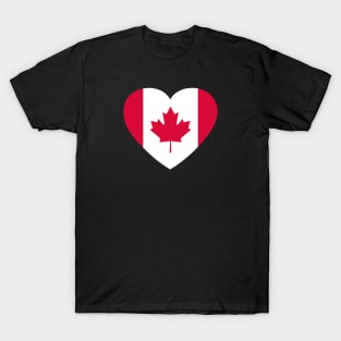 I Heart Canada // Canadian Flag Heart Shape // I Love Canada T-Shirt